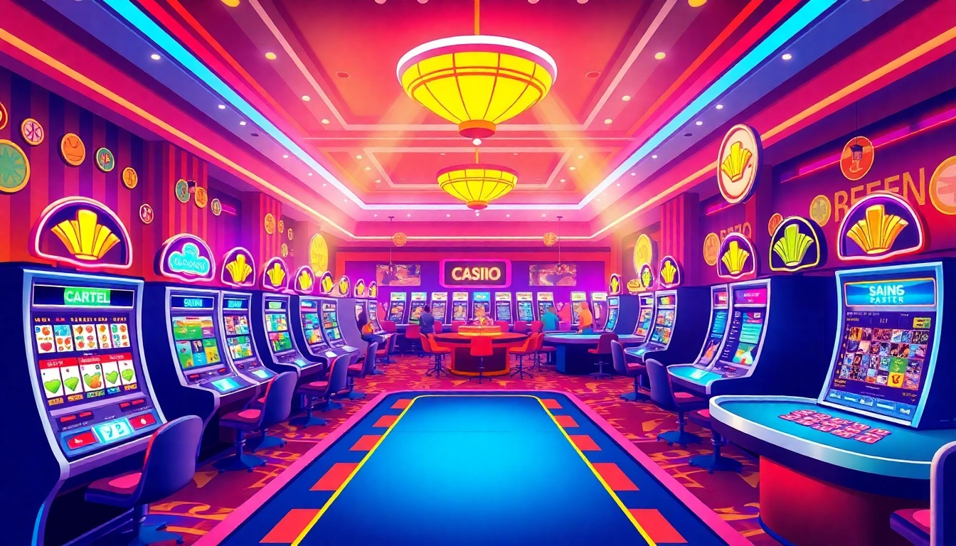 Engaging scene of casino online real money games, showcasing diverse gaming options and vibrant atmosphere.