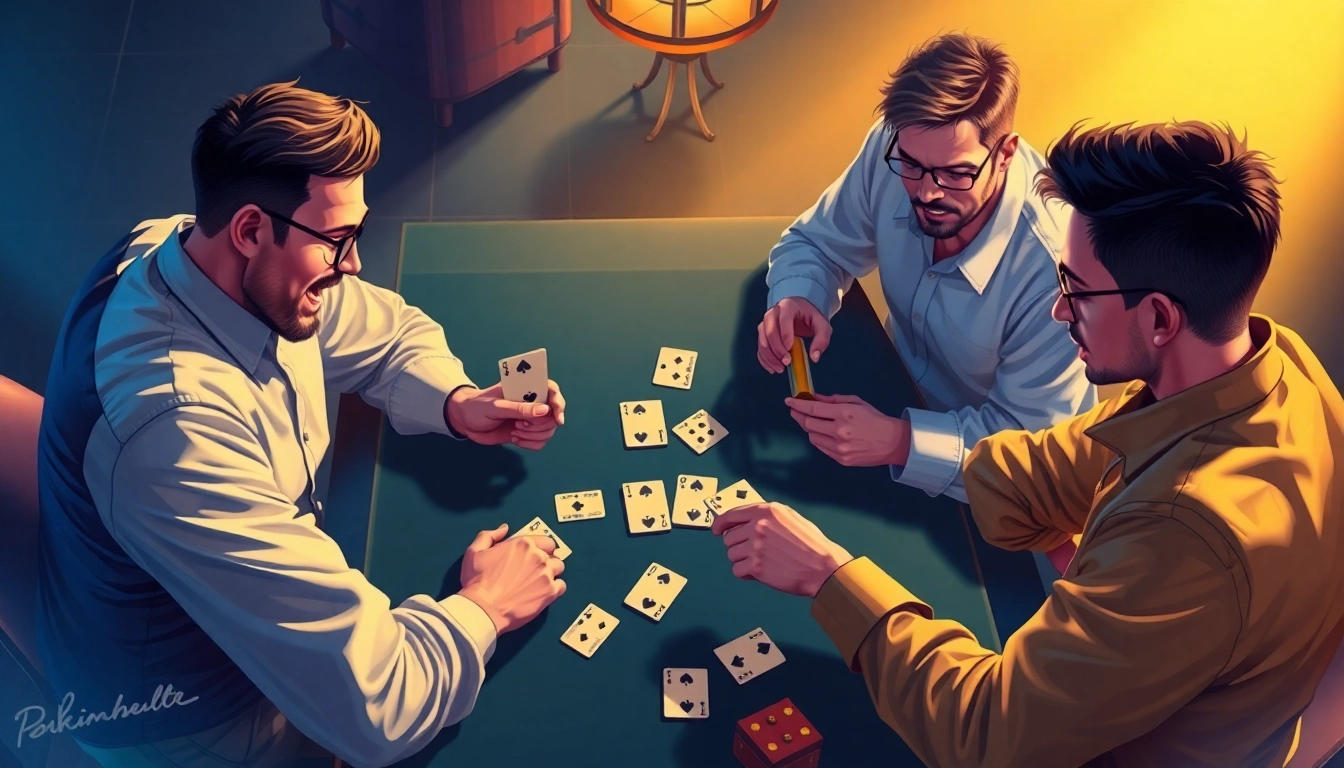 Engage in thrilling rummy wealth games with players immersed in dynamic card action.