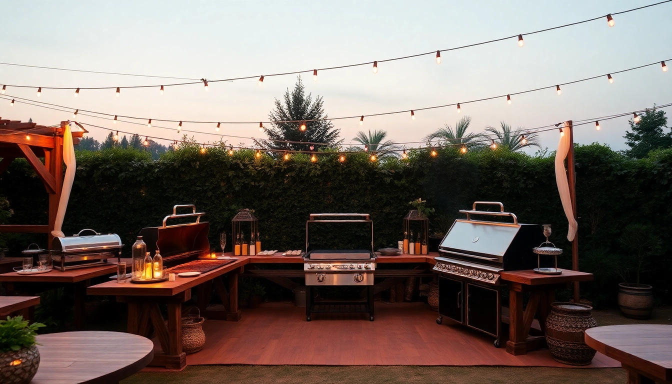 Enjoy delicious Hochzeit Grill Catering für Berlin with a beautifully arranged outdoor BBQ buffet.