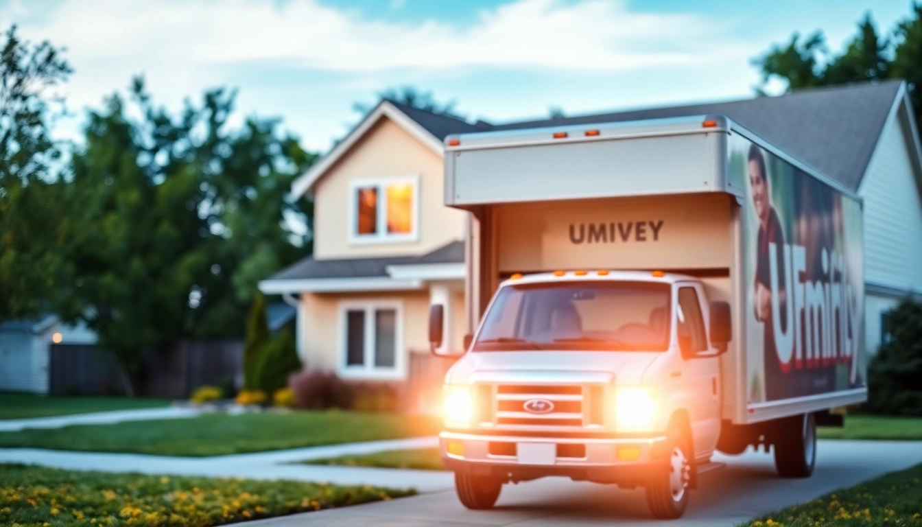 Capture the essence of removal companies Keighley through this moving truck outside a family home.