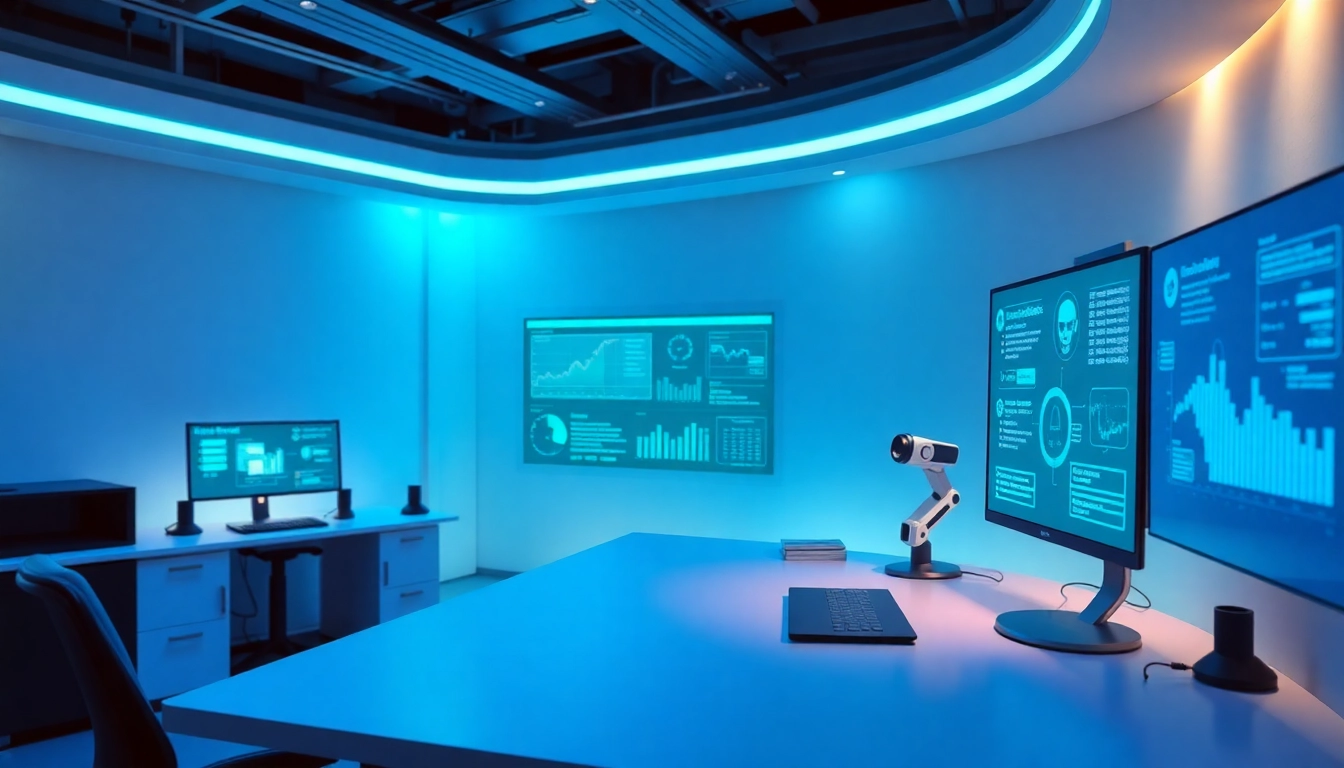 AI outreach agents actively performing tasks on sleek computer screens to enhance sales efficiency.