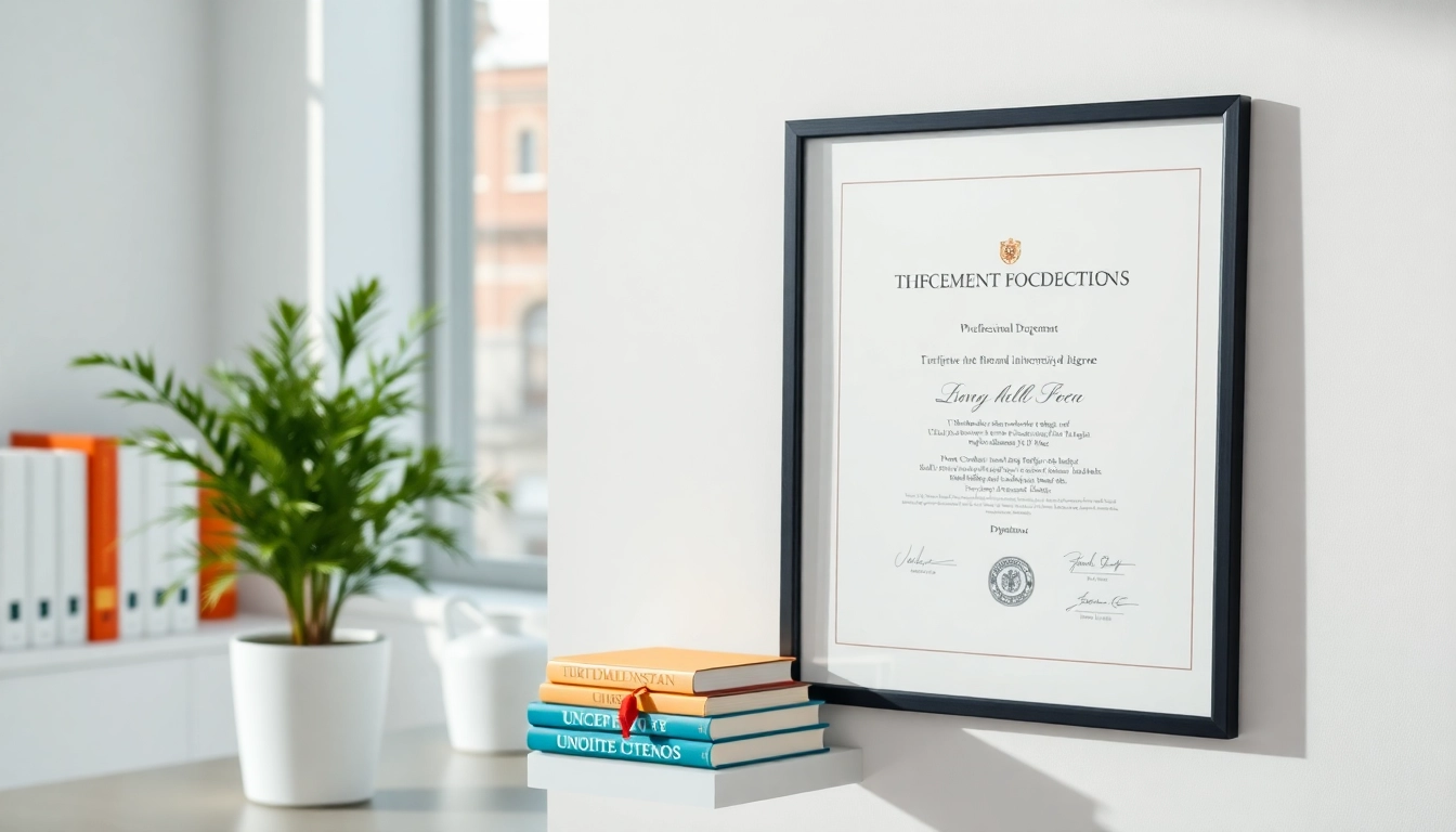 Showcase of an original university degree UK in a vibrant office environment.