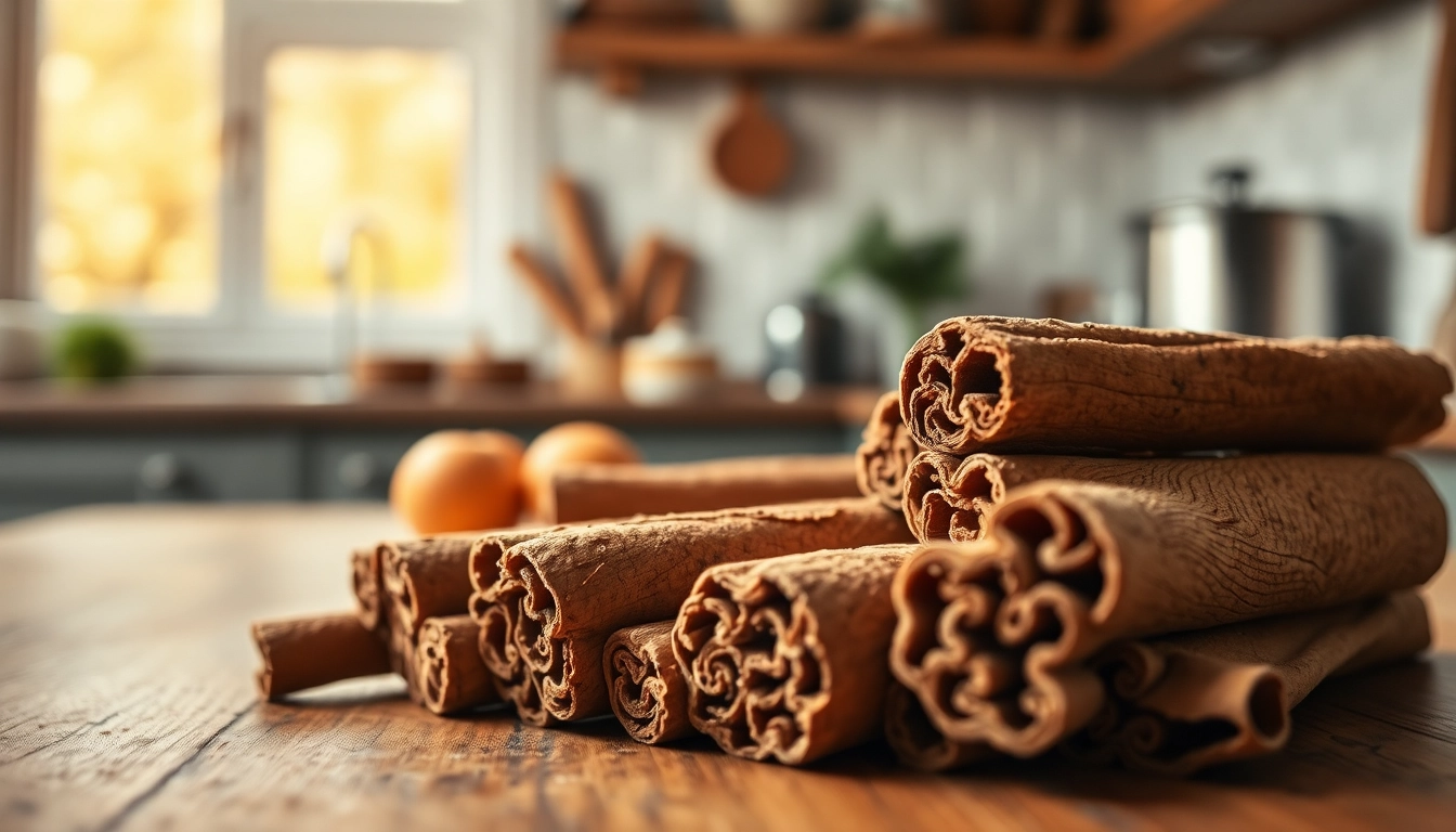 Enhance your recipes with aromatic Cinnamon Bark displayed on a rustic wooden table.