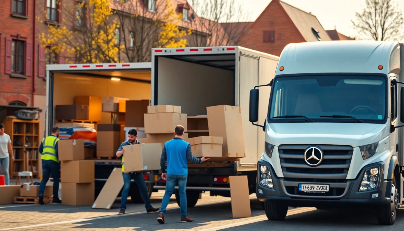 Efficient Umzug Fürth services by experts showcasing careful packing and transport of furniture.
