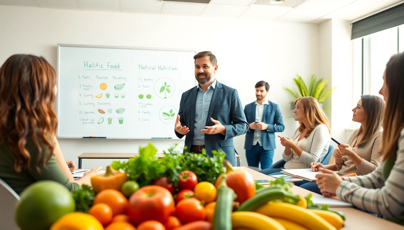 Enhance your career with holistic nutrition certification in a vibrant classroom setting.
