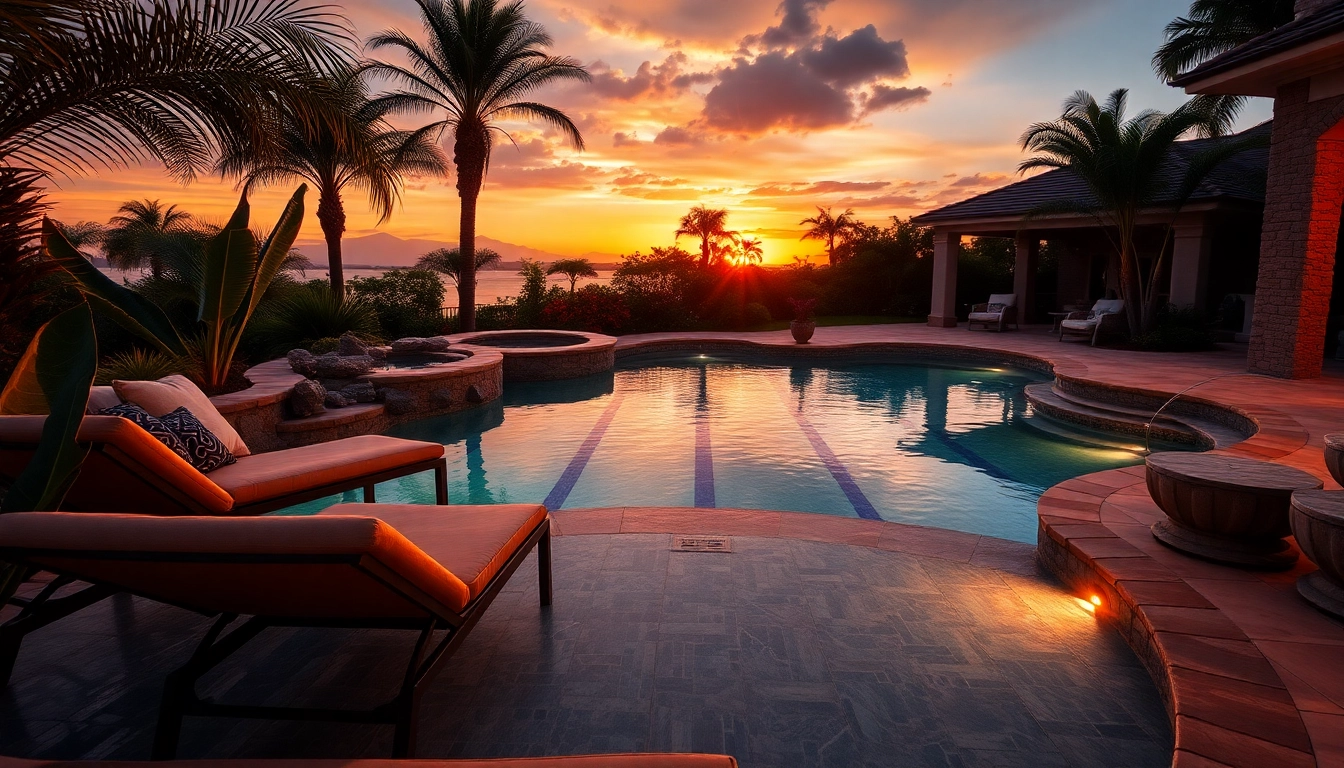 Elevate your outdoor space with this custom pool elegantly designed for relaxation.