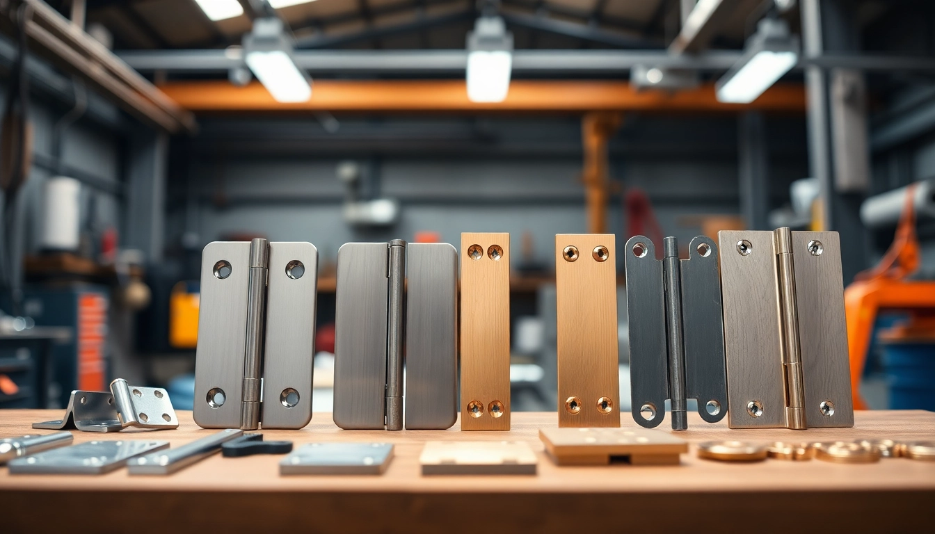 Showcase of premium hinges by a Hinge Supplier emphasizing quality and versatility.