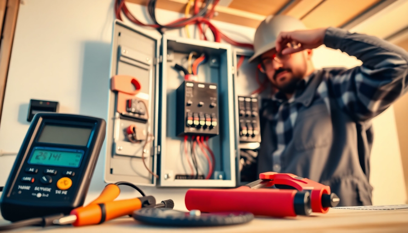 Enhance your home with professional Electrical Service installation, featuring a skilled electrician and modern equipment.