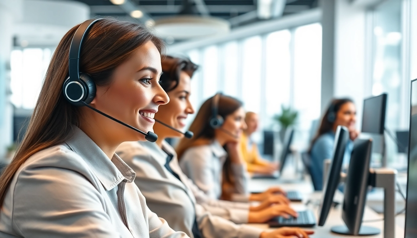 Engaged team at a call center in Tijuana providing customer support services.