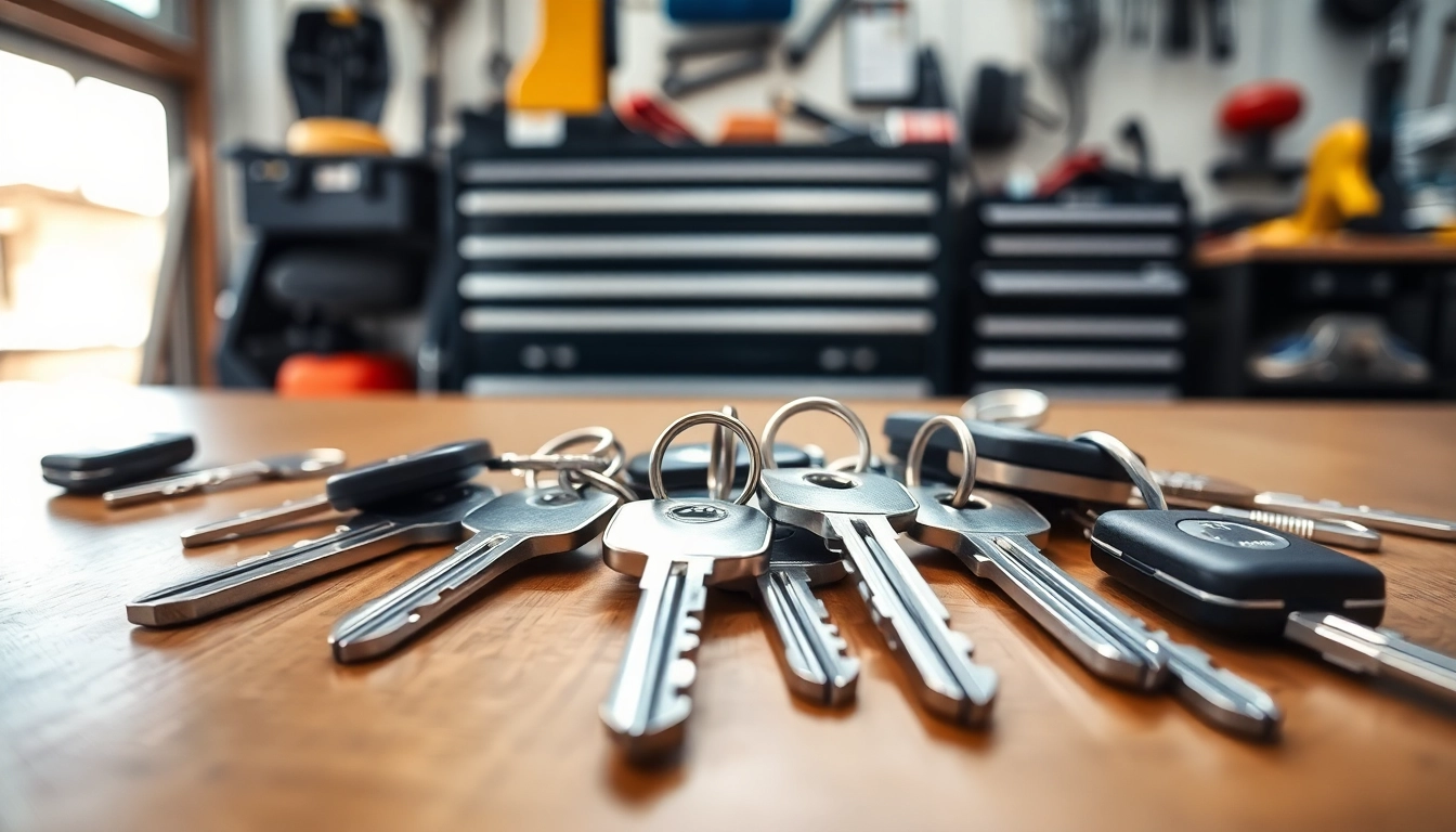 Inspecting truck keys for quality and reliability in a professional workspace.