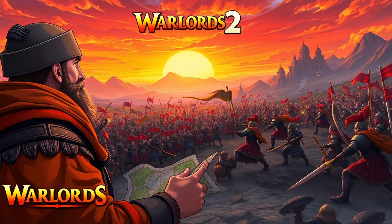 Engaging battle scene from warlords 2 with diverse mythical soldiers in combat.