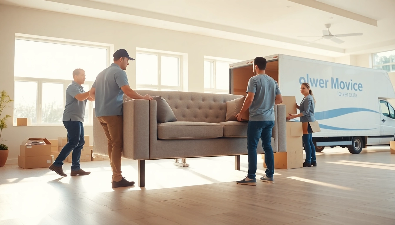 Efficient moving services at https://bennettsmoving.com/ with professional movers packing up a sofa.