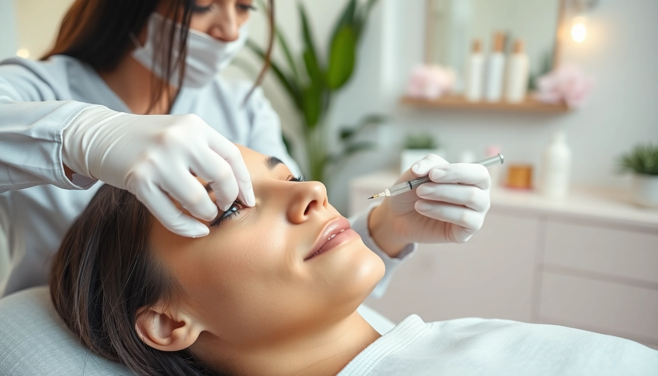 Enhance your appearance with expert undereye filler application by a skilled aesthetician.