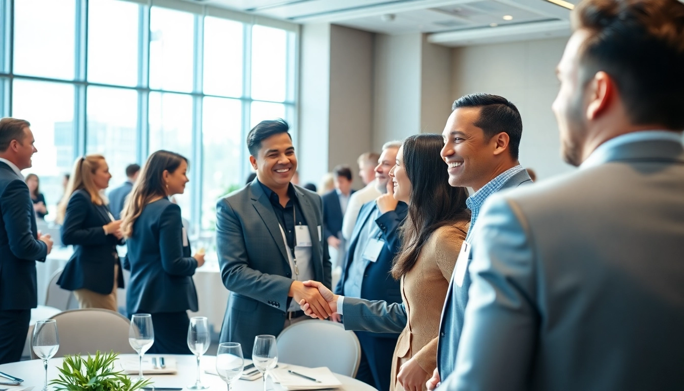 Capture the essence of Miami Corporate Event Videography Photography with professionals networking in a modern setting.