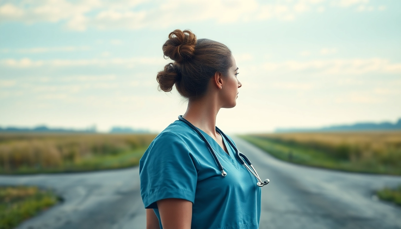 Nurse confronting the challenges of the VDAP Program amidst a quiet Alabama landscape.