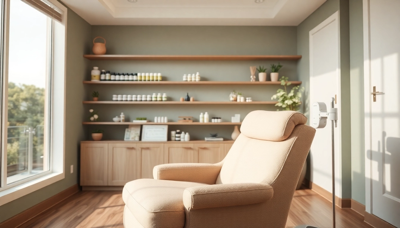 Experience NAD+ IV therapy near me in a tranquil medical setting with comfortable infusion chair and natural light.