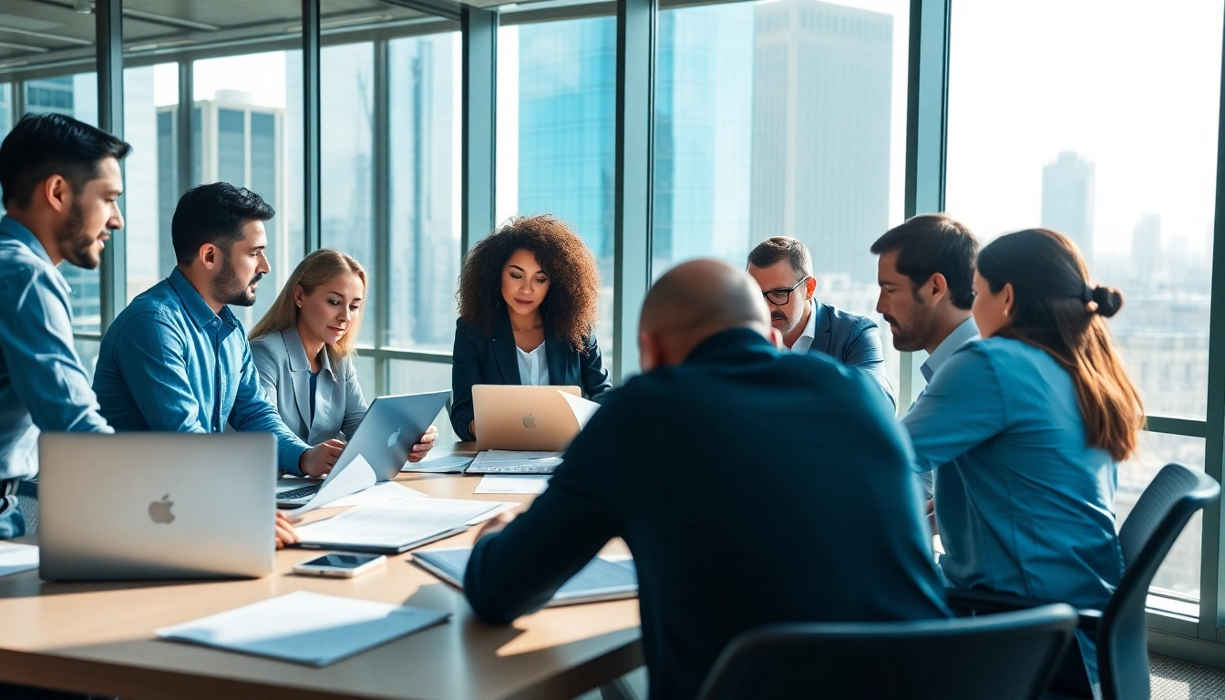 Enhancing competitive intelligence for sales through collaboration in a modern office setting.