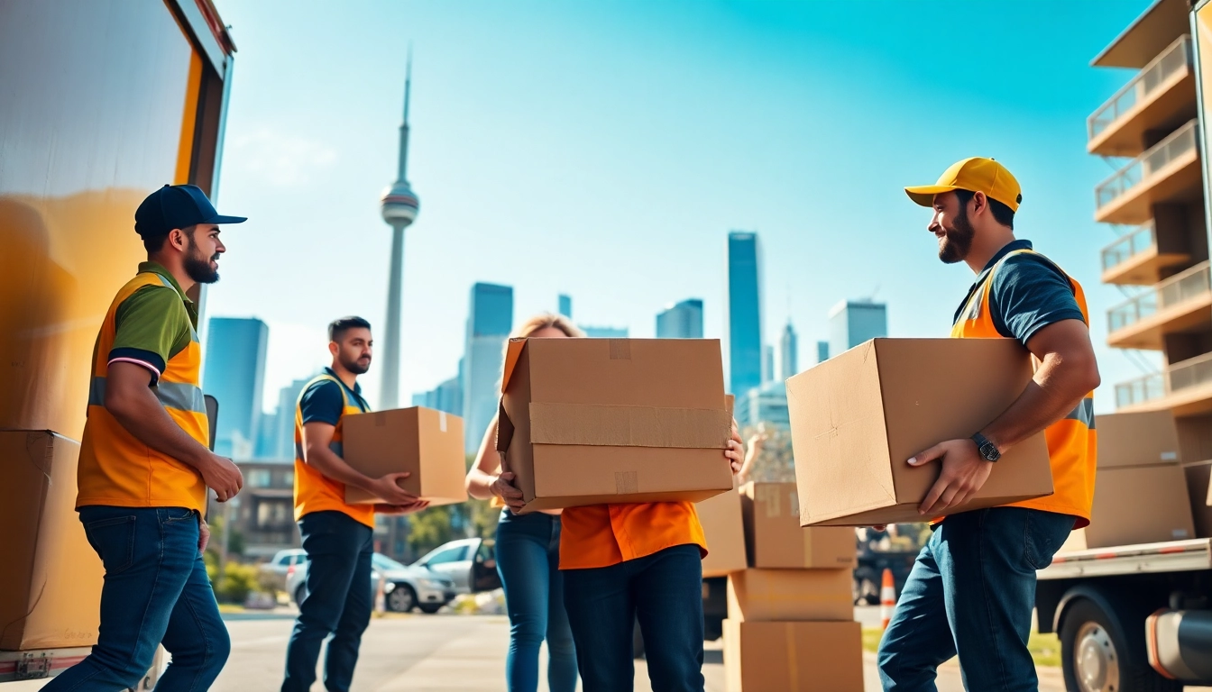 Movers showcasing professionalism and teamwork as Toronto best moving company during a busy relocation.