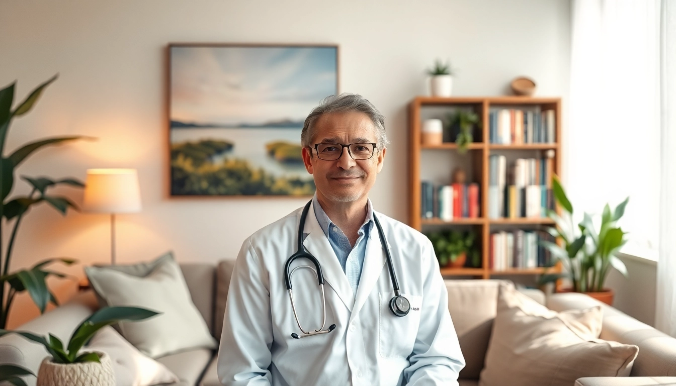 Promote attachment theory specialist consulting in a serene therapy setting with warm lighting.