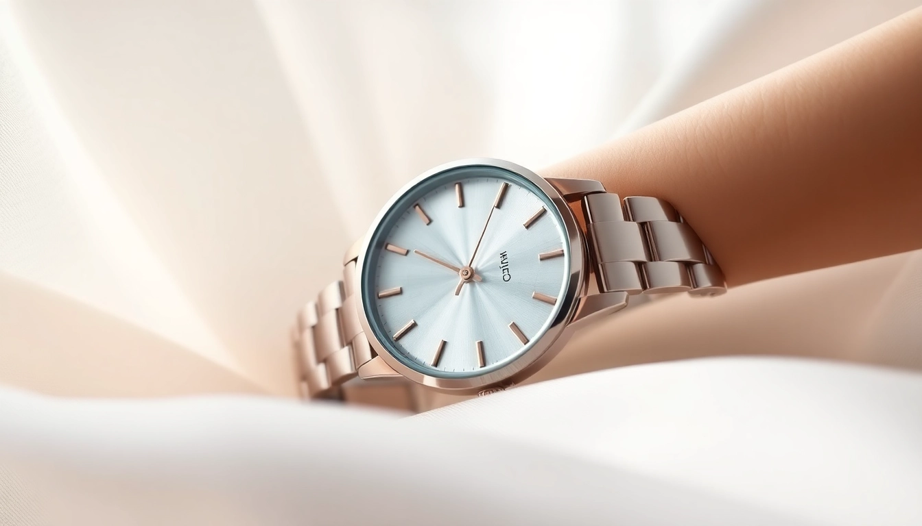 Damen Armbanduhr mit elegantem Design und hochwertiger Verarbeitung in einer stilvollen Umgebung.