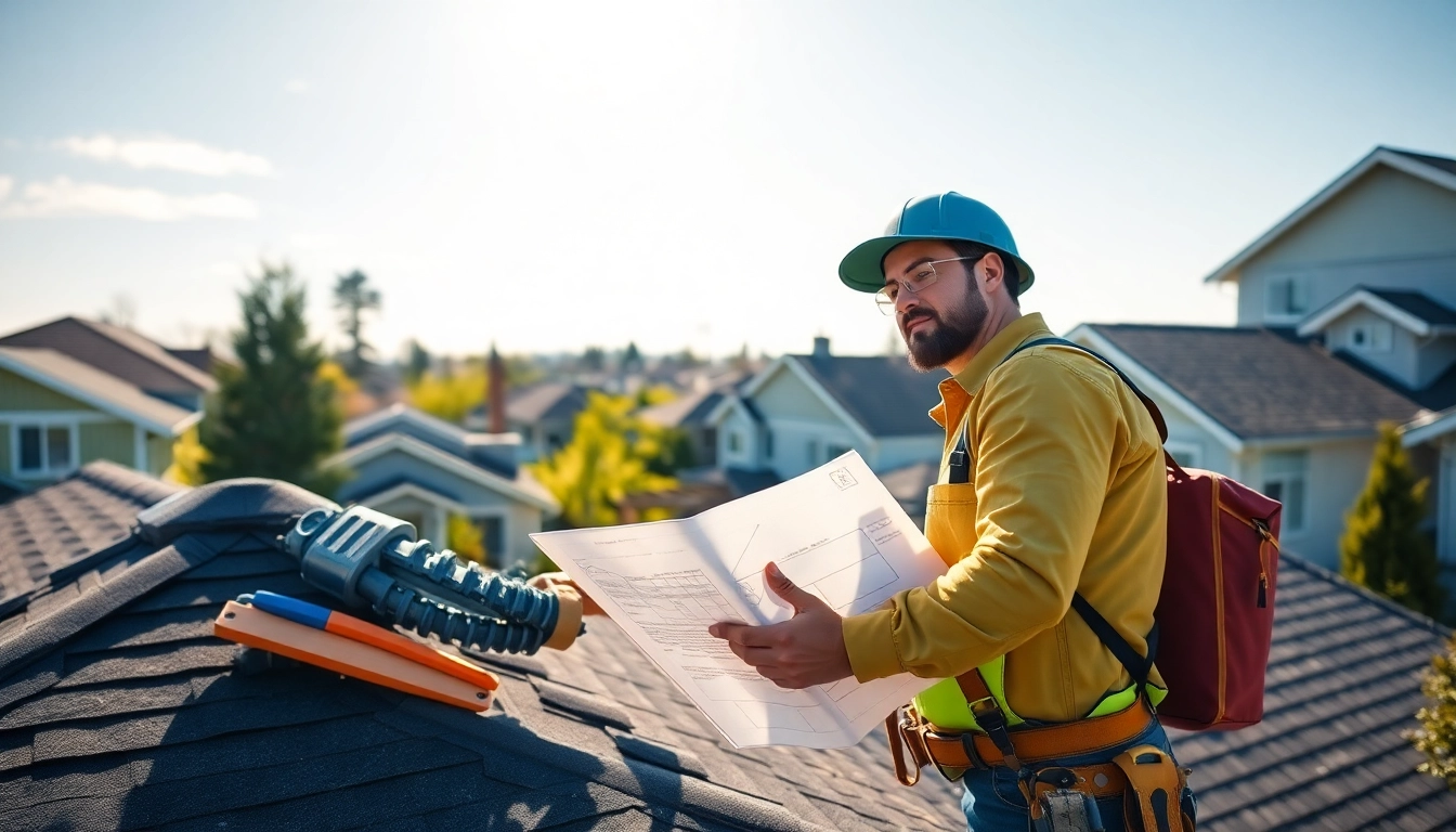 Assessing roofing solutions for homes in Vancouver WA with a professional on the job.