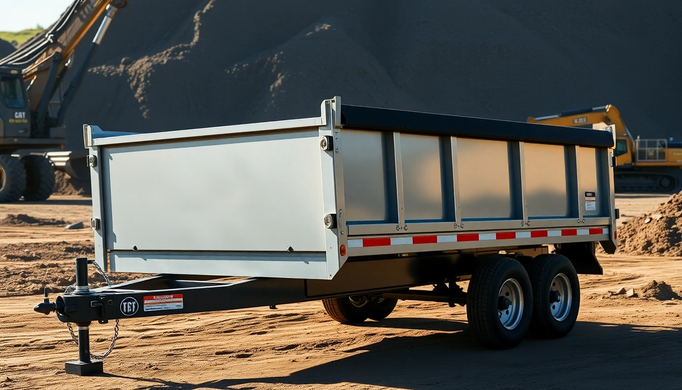 Discover a used dump trailer for sale near me showcasing its robust features and utility.