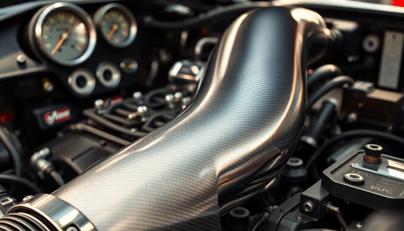 Understand what does charge pipe do in automotive performance with a close-up of a charge pipe in an engine.